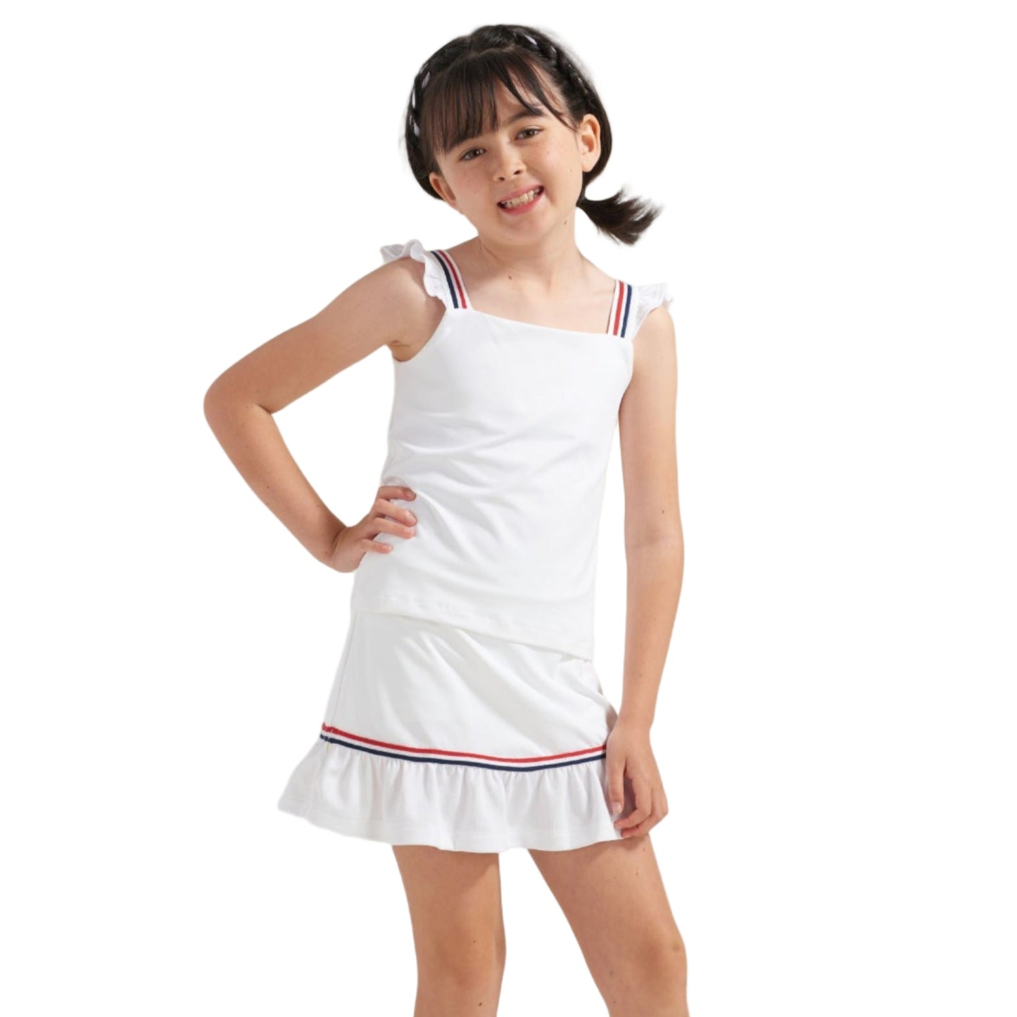 Loeuf Poche Baseline Cami Flutter Girls Tennis Tank