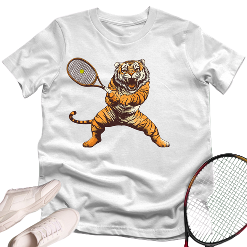 Tiger On The Court T-Shirt