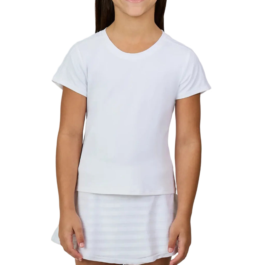 Sofibella White Stripes Girls Short Sleeve