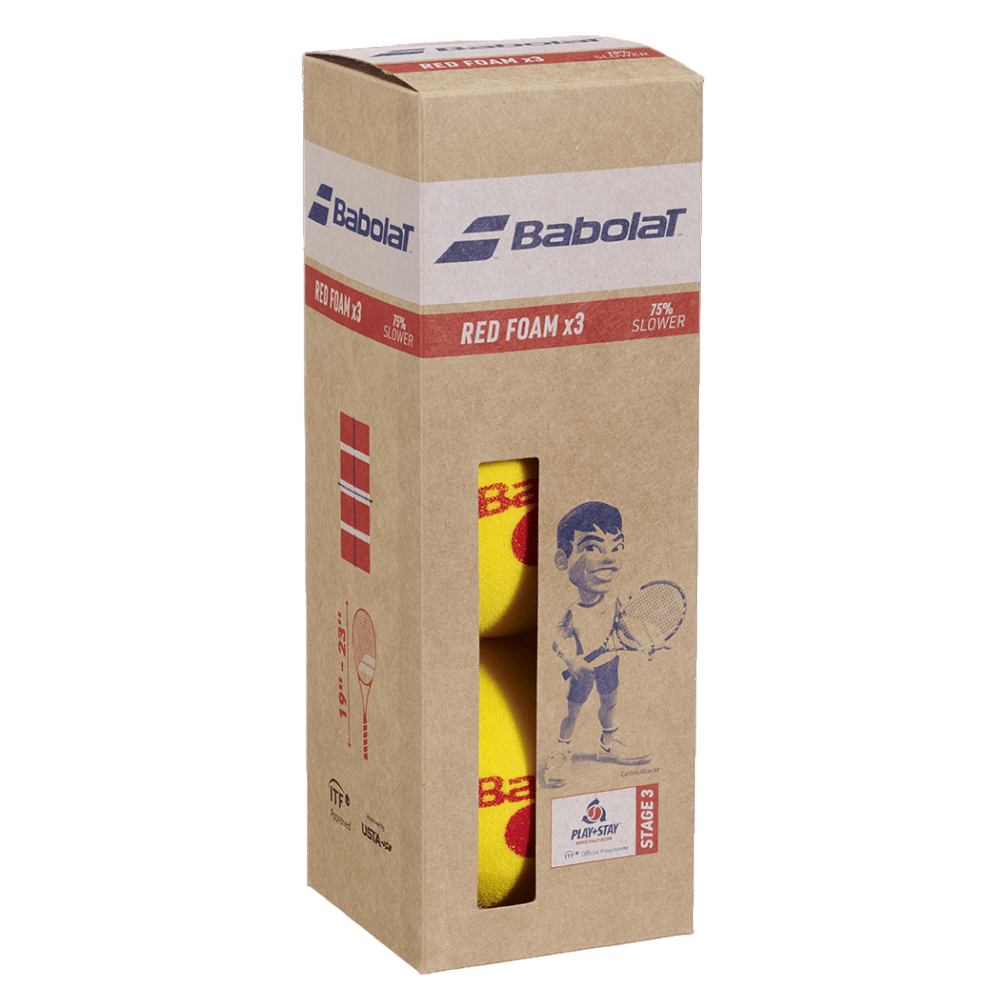 Babolat Red Foam Tennis Balls x3