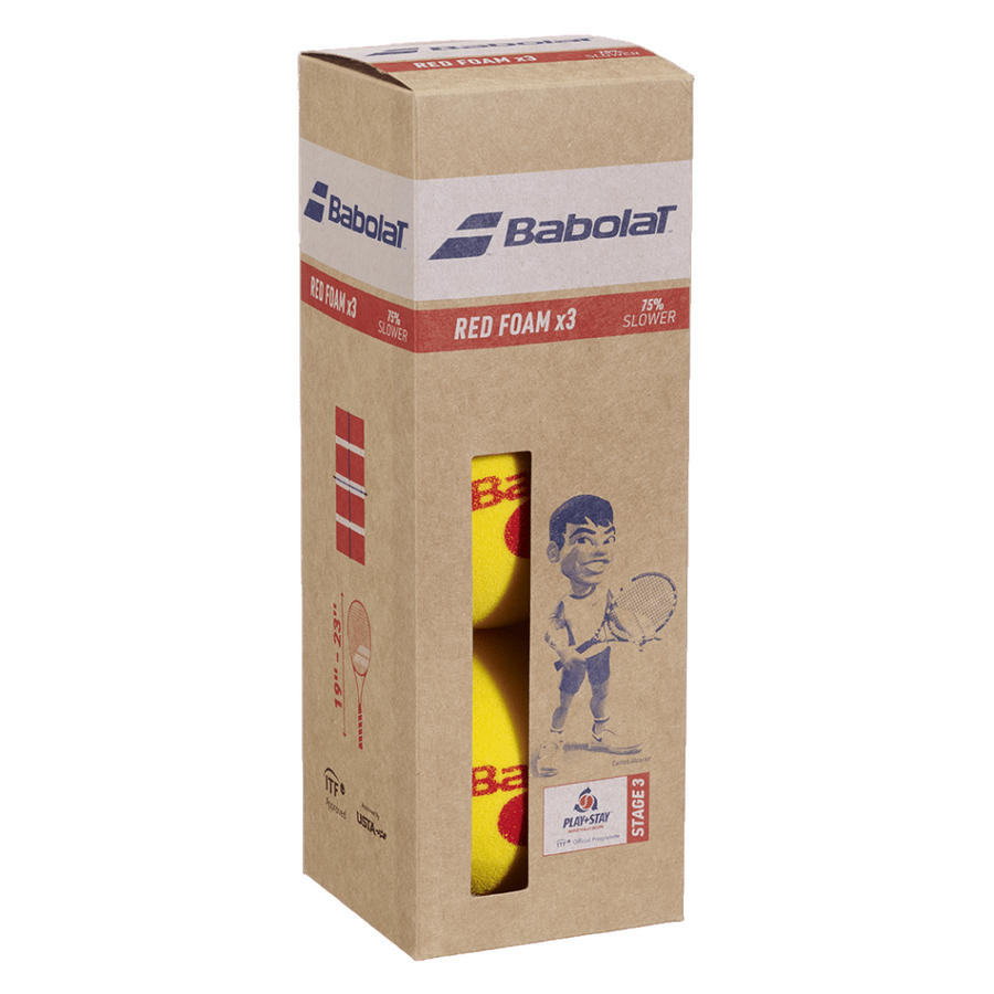 Babolat Red Foam Tennis Balls x3