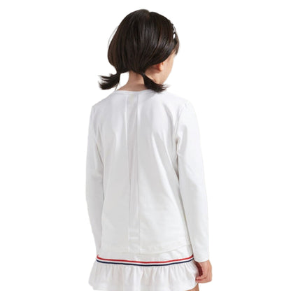Loeuf Poche Backstripe Long Sleeve Girls Tennis Top