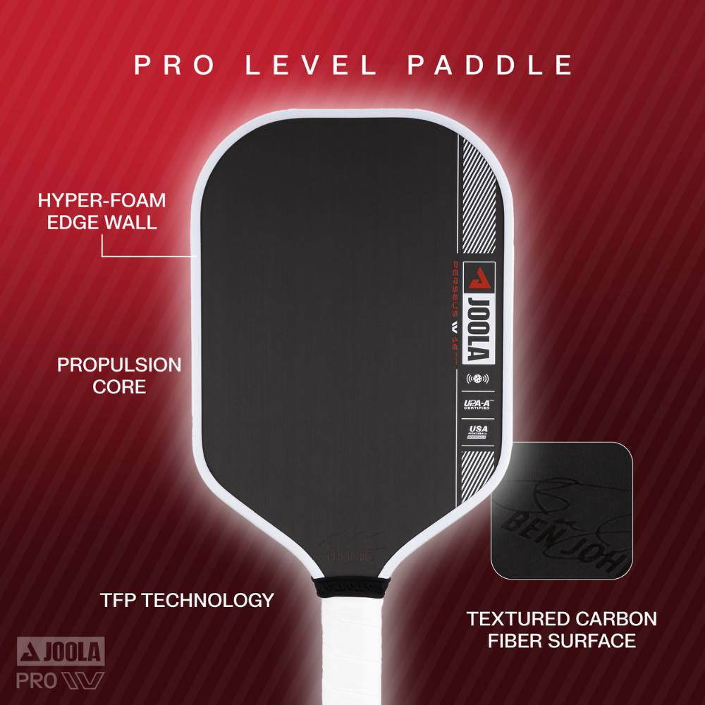 JOOLA Ben Johns Perseus Pro IV 16mm Pickleball Paddle