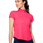 Lija Sly Zip Mock Tee Women's Short Sleeve