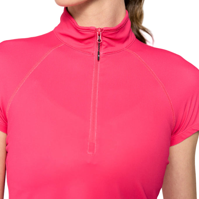 Lija Sly Zip Mock Tee Women's Short Sleeve
