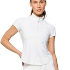 Lija Sly Zip Mock Tee Women's Short Sleeve