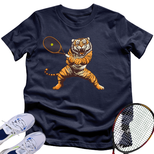 Tiger On The Court T-Shirt