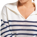Loeuf Poche Pointelle Racquets Sweater