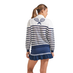 Loeuf Poche Pointelle Racquets Sweater
