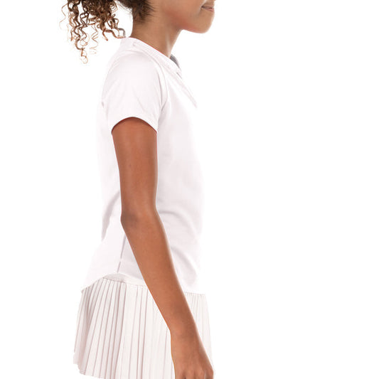 Lucky In Love V-Neck Short Sleeve Girls Tennis Top