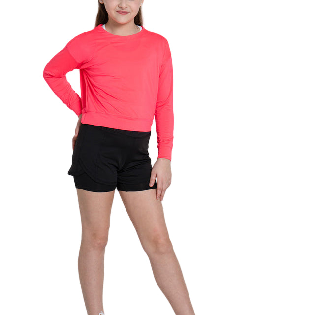 Lucky In Love Long Sleeve Girls Tennis Top