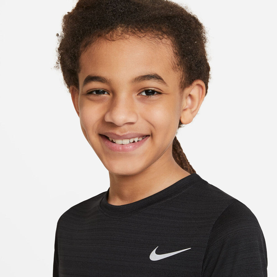 Nike Dri-Fit Miler Crew Short Sleeve Boys Tennis Top
