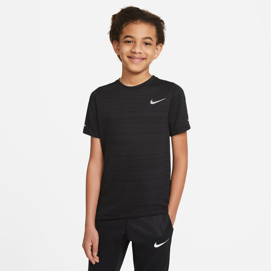 Nike Dri-Fit Miler Crew Short Sleeve Boys Tennis Top